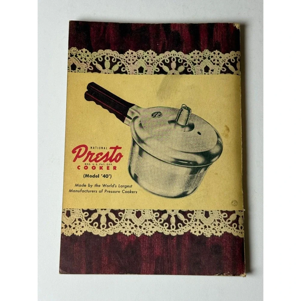 Vintage National Presto Cooker Model 40 Recipe Book Instruction Manual 1940s 50s
